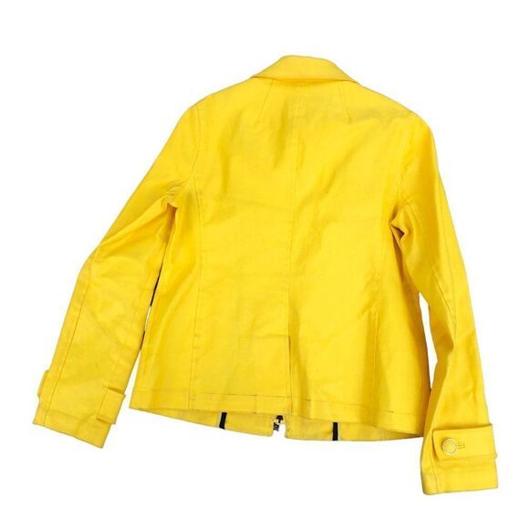 RARE Canary Yellow Tory Burch Trent Jacket Size 8 - Picture 4 of 16